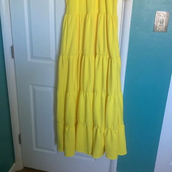 TIERED MAXI A LINE DRESS - Picture 7 of 7